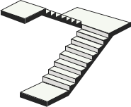П-образная с площадкой